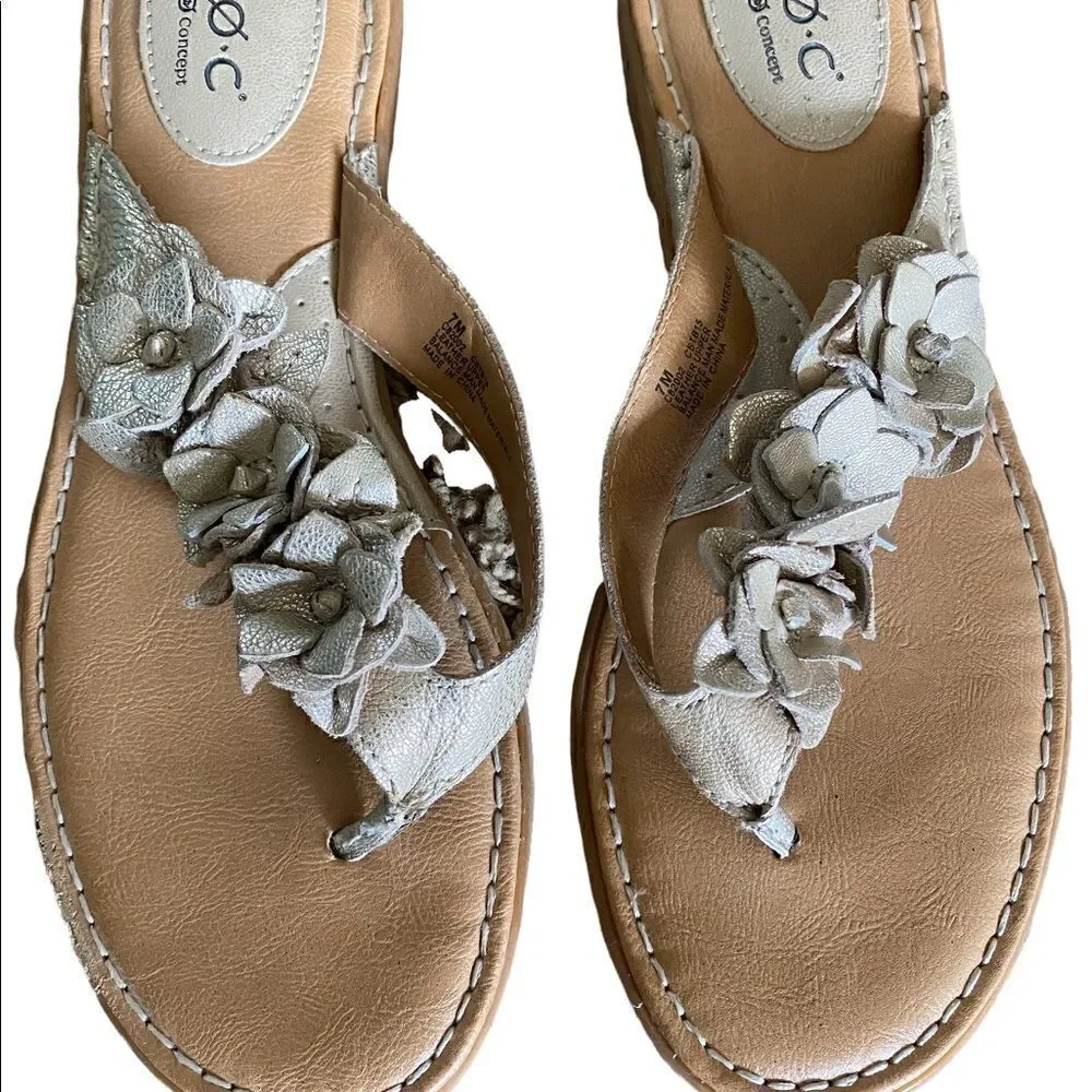 BORN Concept | BOC Mico Metallic Gold Strappy Sandals | 7